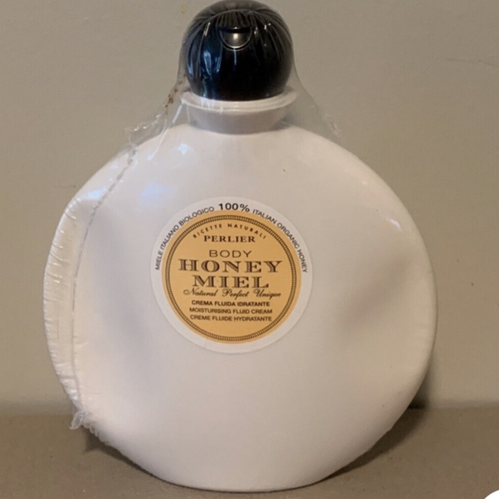 Perlier Miel Organic Italian Body Honey,White Body Wash Moisturizing Cream